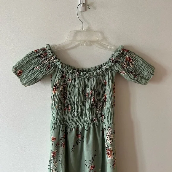 Boohoo green floral maxi dress - Picture 3 of 5